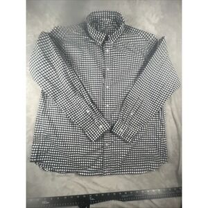 Vineyard Vines On-The-Go Performance Shirt XL Gingham Black Brrr Button Down
